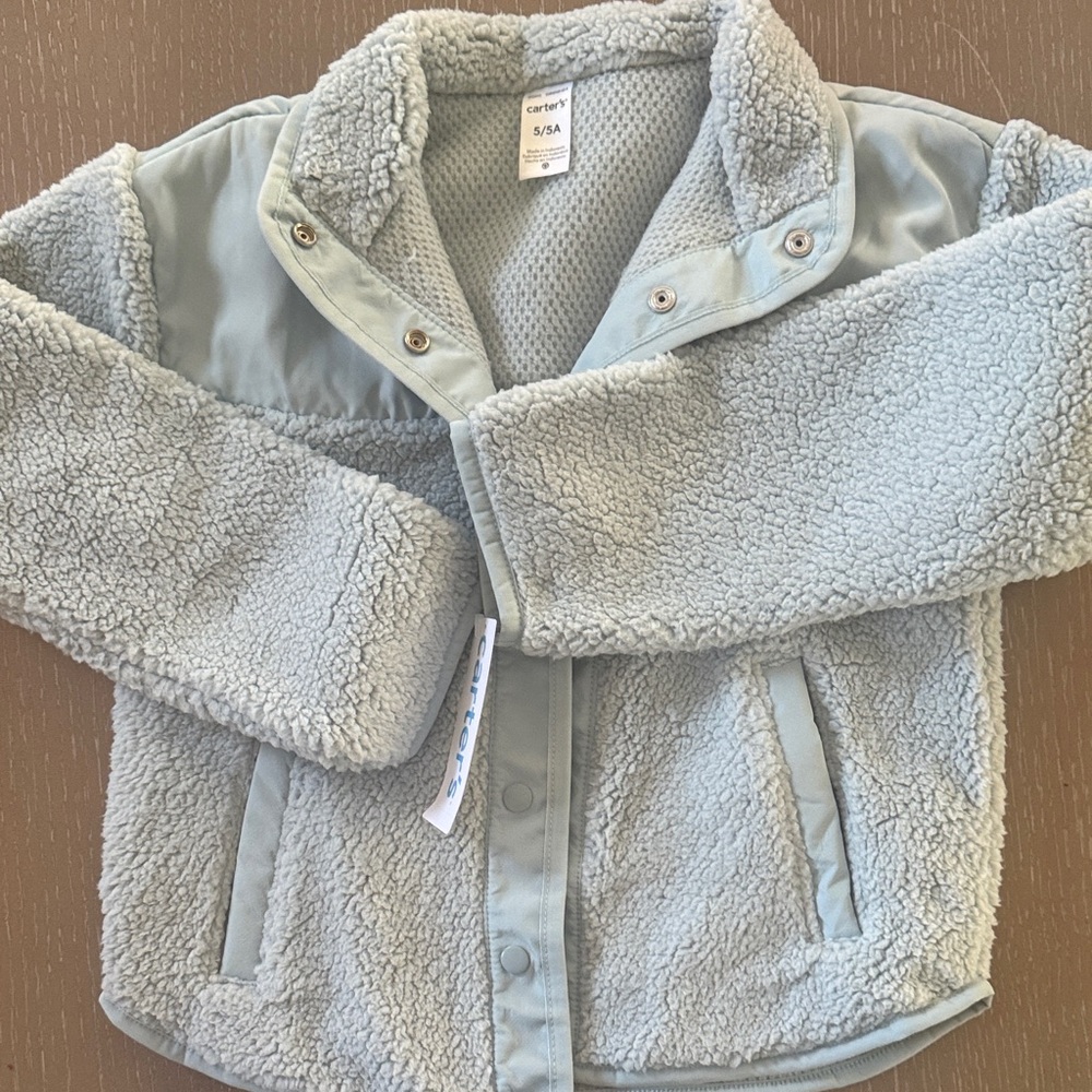 Carter's Light Blue Sherpa Puffer Jacket for Kids